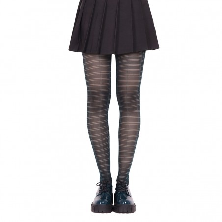 Media Velada con Diseño Lineal: Ref. 506