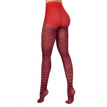 Media Velada con Diseño Lineal: Ref. 506