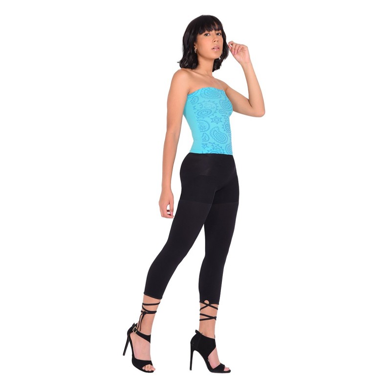 Top Kit Strapless  x 2 Color Azul Estampado Negro Talla Unica Ref:6568