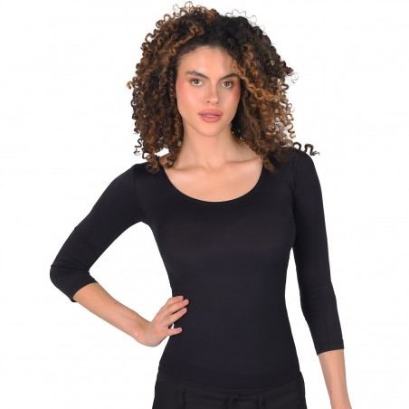 Blusa Control Manga 3/4 Cuello Redondo Ritchi Mujer