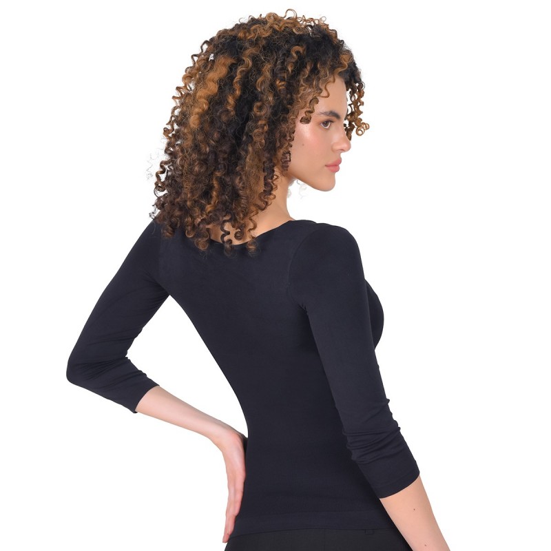 Blusa Control Manga 3/4 Cuello Redondo Ritchi Mujer