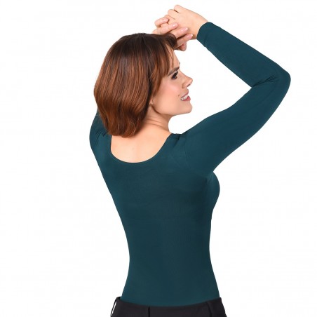 Blusa Control Manga 3/4 Cuello Redondo Ritchi Mujer