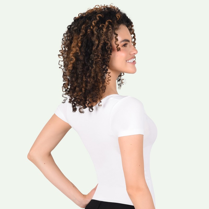 Blusa Control Manga Corta con Escote Redondo Ritchi