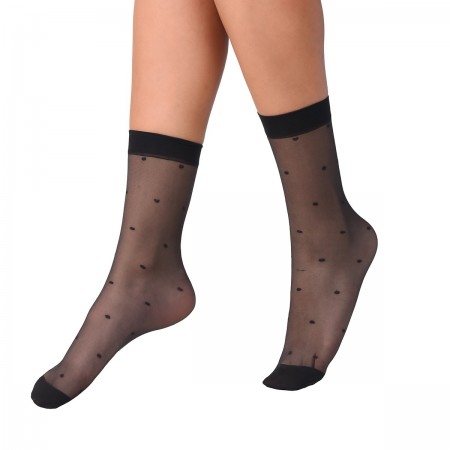 Mini Media Diseño Puntos Ritchi Textura Acanalada Estilo Único