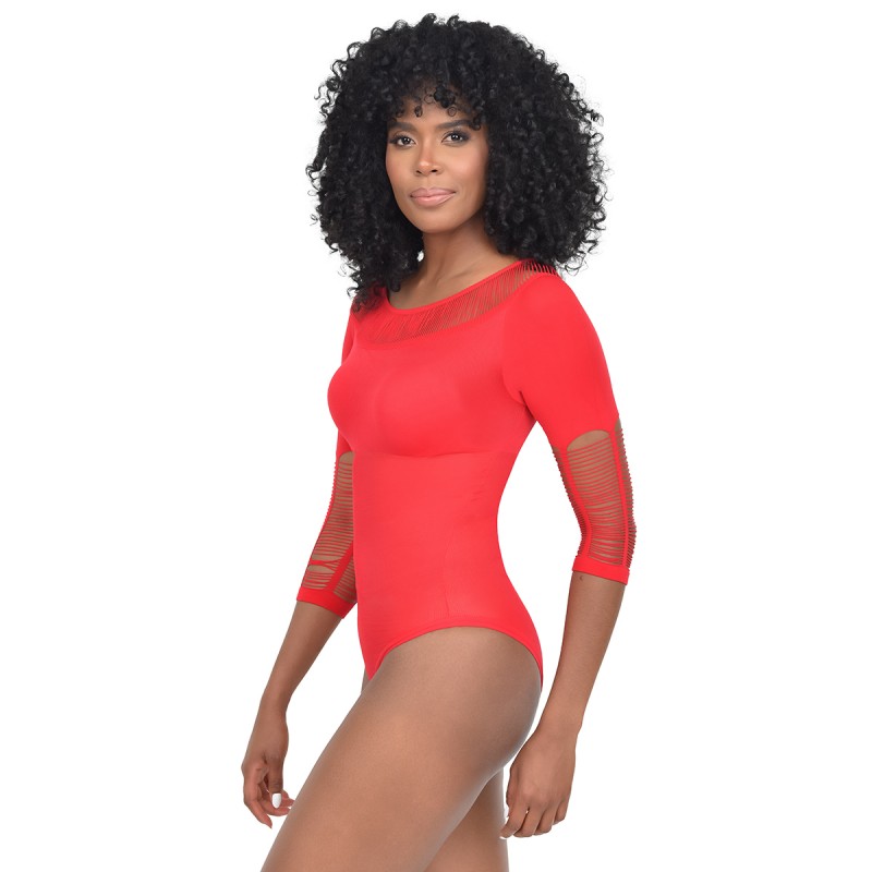 Body Faja Monroy Tipo Tanga Manga 3/4 Con Diseño  Ritchi