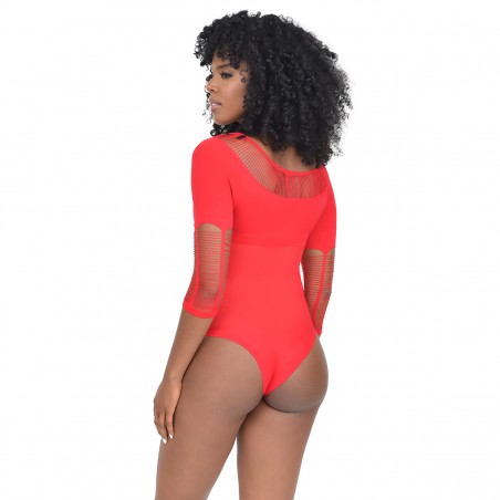 Body Faja Monroy Tipo Tanga Manga 3/4 Con Diseño  Ritchi