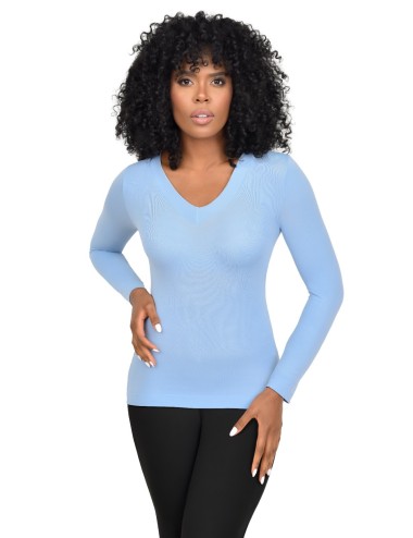 Blusa Básica Ritchi Manga Larga Cuello en V