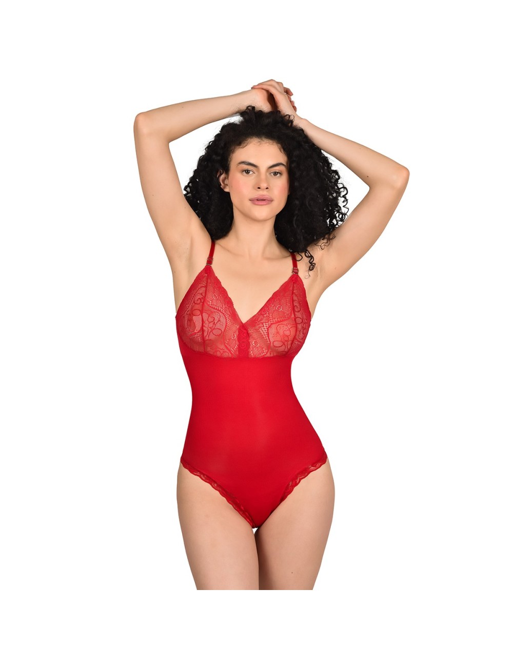 Body Faja Ritchi con Tiras de Encaje Cómodo Versátil