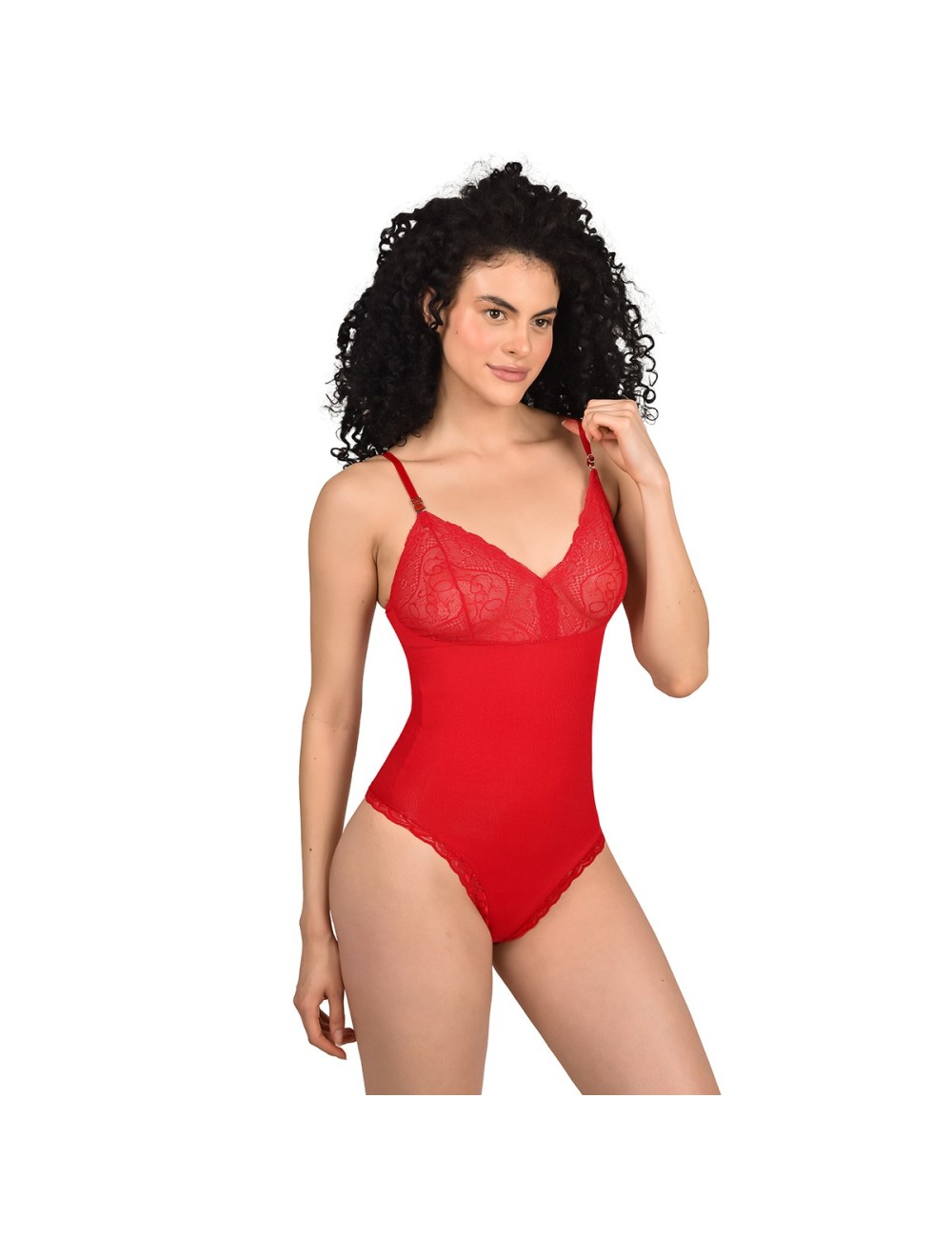 Body Faja Ritchi con Tiras de Encaje Cómodo Versátil