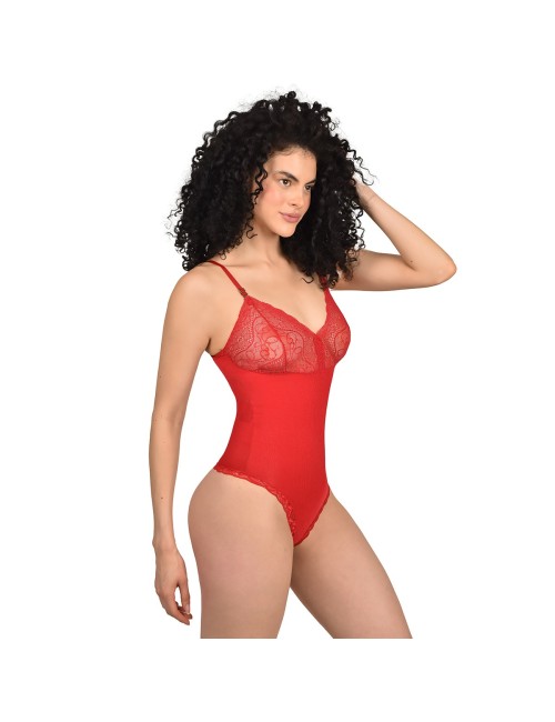 Body Faja Ritchi con Tiras de Encaje Cómodo Versátil