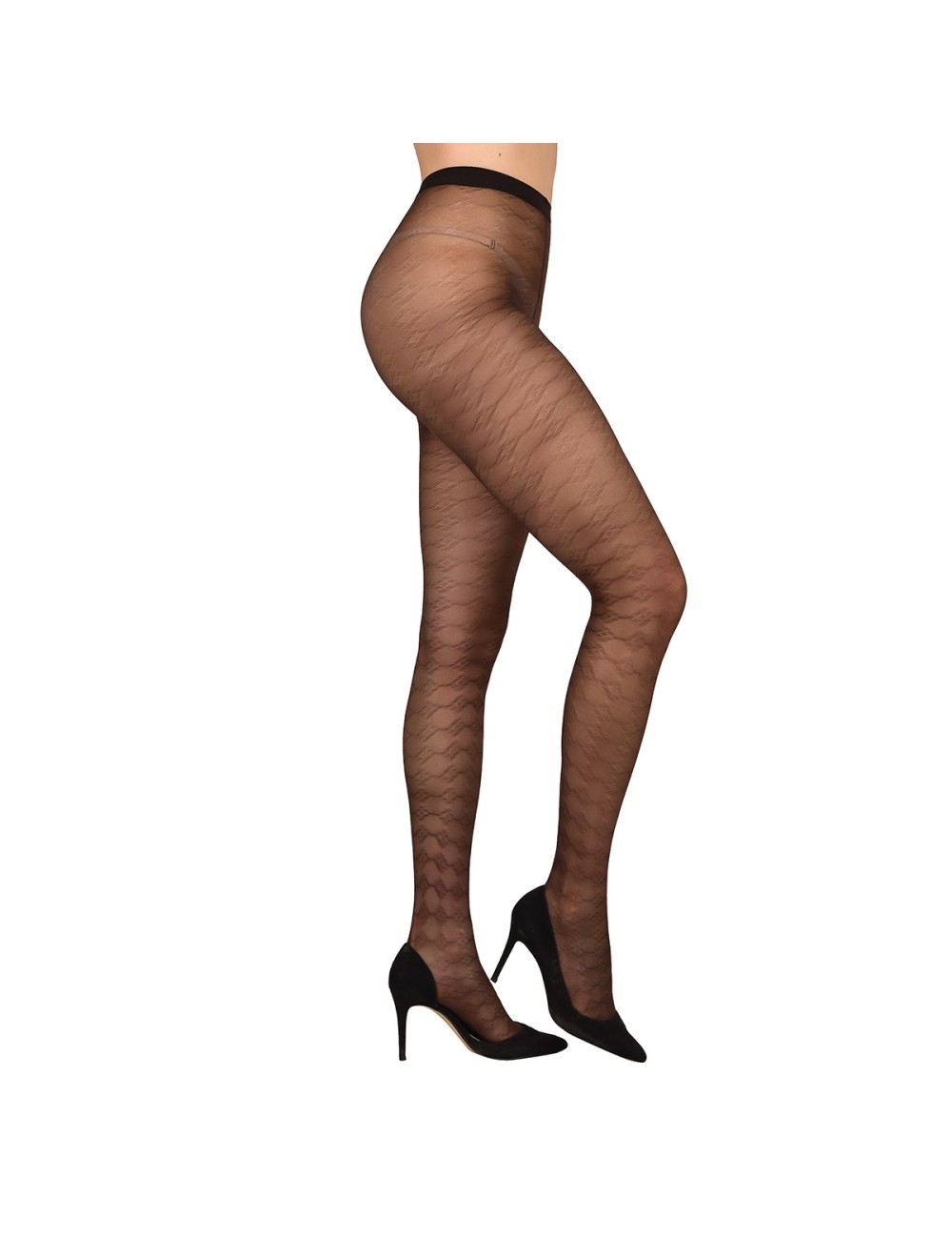 Media Velada Ritchi Diseño Rombos Elegante Sofisticada