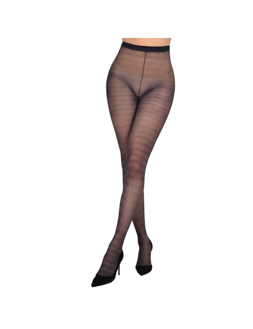 Media Velada Ritchi Diseño Rombos Elegante Sofisticada