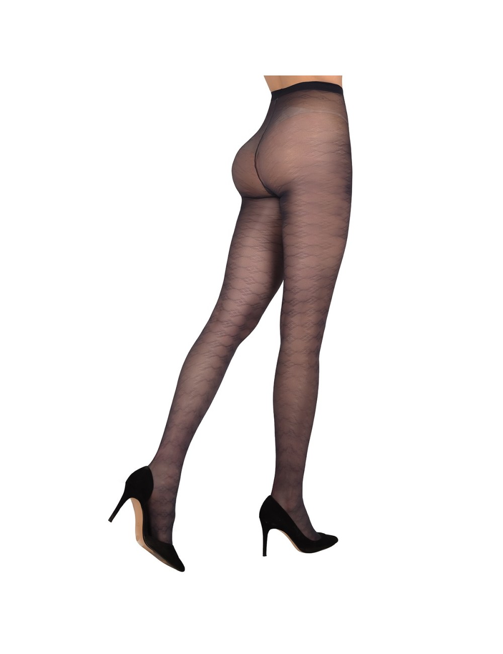 Media Velada Ritchi Diseño Rombos Elegante Sofisticada