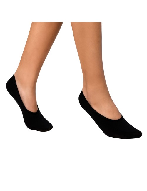 Medias Baleta Mujer Ritchi Textura Suave con Borde de Encaje