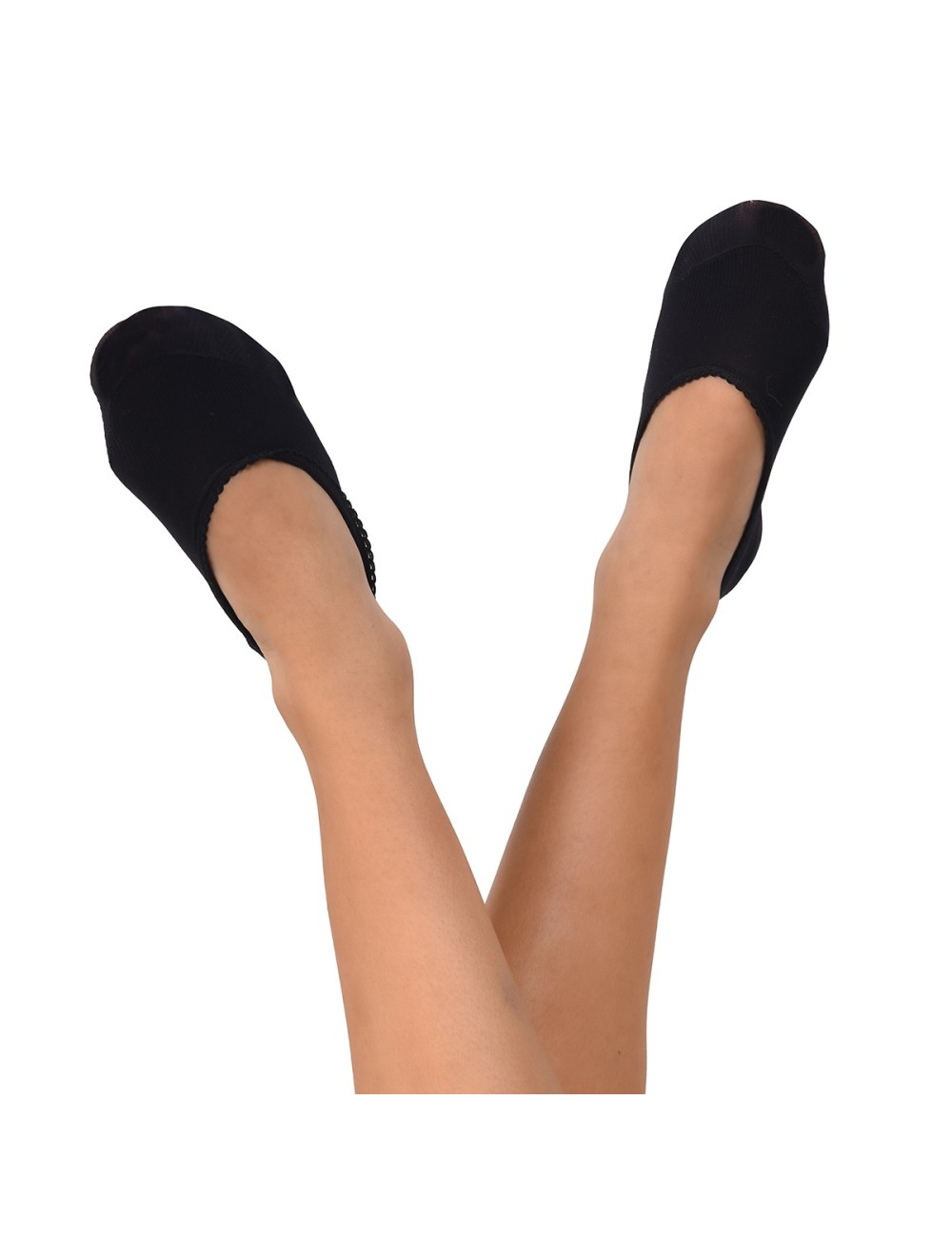 Medias Baleta Mujer Ritchi Textura Suave con Borde de Encaje