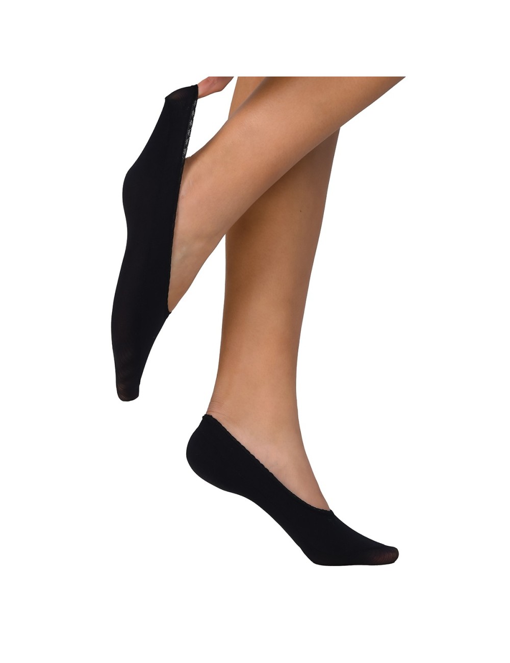 Medias Baleta Mujer Ritchi Textura Suave con Borde de Encaje