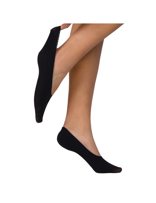 Medias Baleta Mujer Ritchi Textura Suave con Borde de Encaje