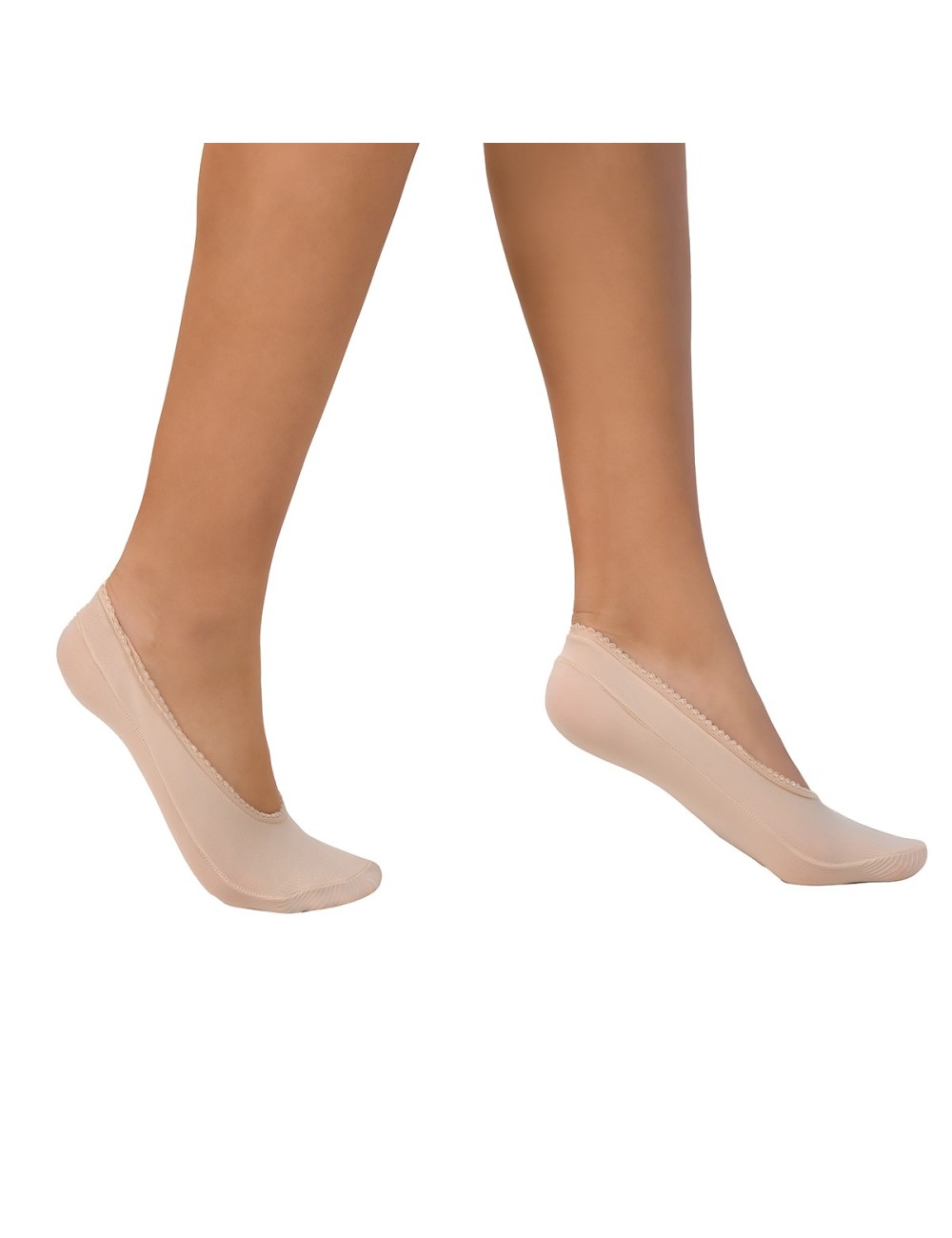 Medias Baleta Mujer Ritchi Textura Suave con Borde de Encaje