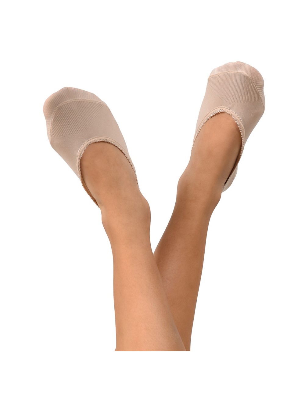 Medias Baleta Mujer Ritchi Textura Suave con Borde de Encaje