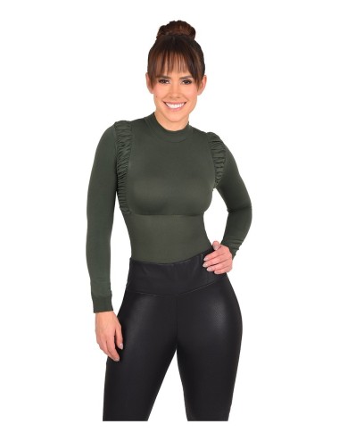 Body Faja Panty Hilo Ritchi Cuello Alto Manga Larga Recogido Lateral