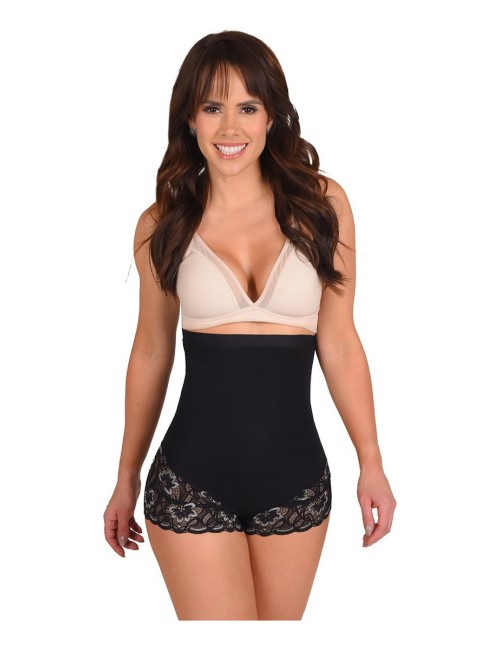 Panty Faja Control Tipo Boxer Ritchi Talle Alto con Encaje Elástico Siliconado