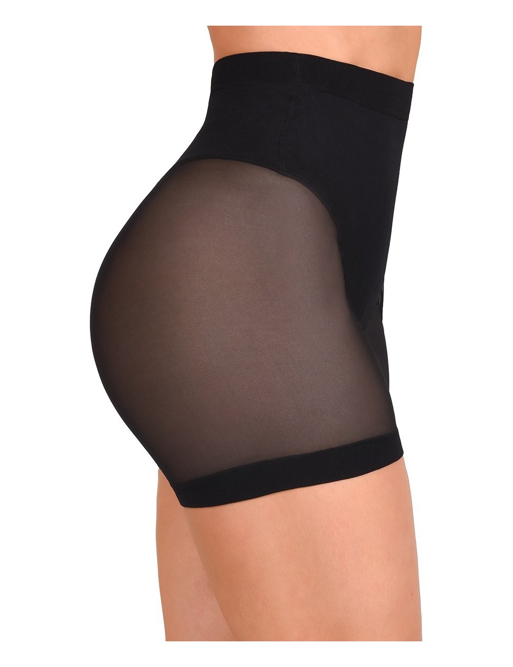 Panty Faja Control Tipo Cachetero Ritchi Transparencia en Tull Apariencia Tanga Brasilera