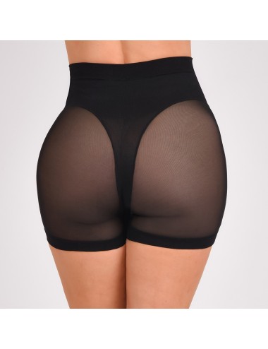 Panty Faja Control Tipo Cachetero Ritchi Transparencia en Tull Apariencia Tanga Brasilera