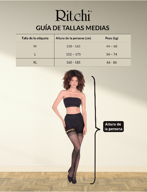 Media Velada con Diseño Lineal: Ref. 506