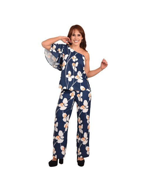 Conjunto Versátil Estampado Flores Diseño Manga Ritchi