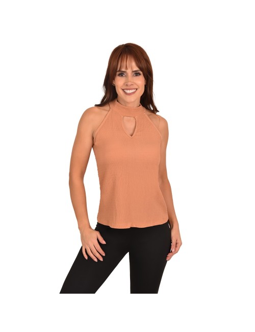 Blusa Casual Manga Sisa Escote Halter Ritchi