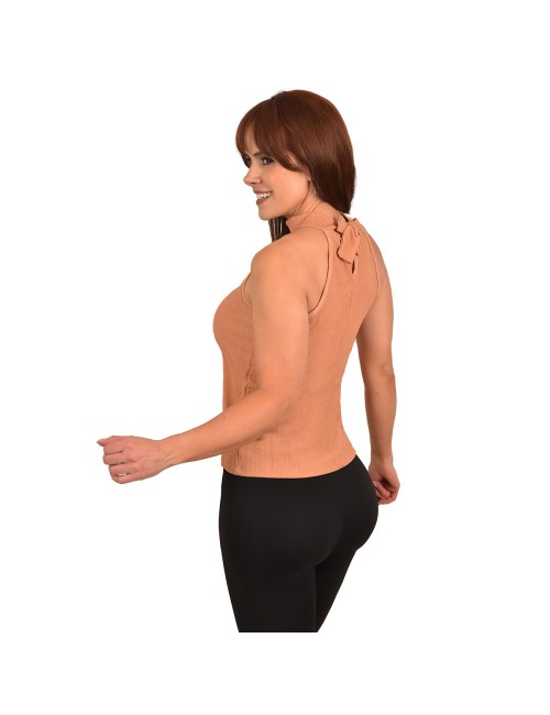 Blusa Casual Manga Sisa Escote Halter Ritchi