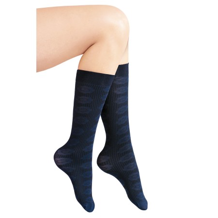 Media Velada Corta Calceta Diseño Flores Ritchi